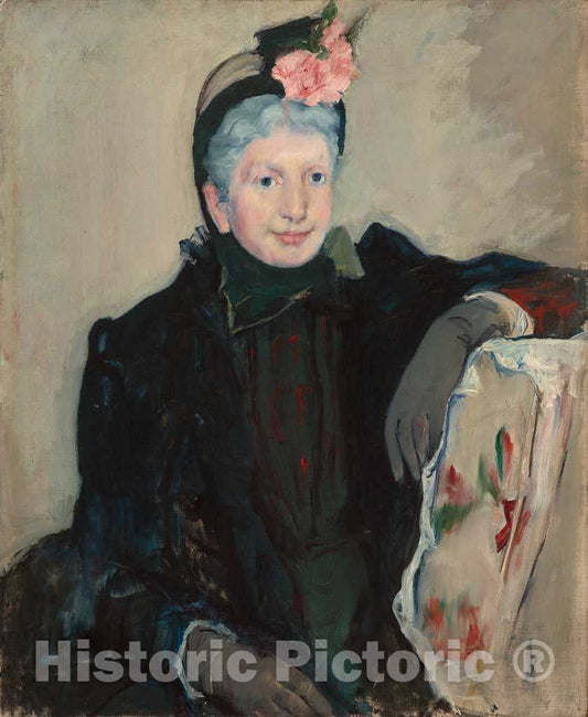 Art Print : Mary Cassatt, Portrait of an Elderly Lady, c. 1887 - Vintage Wall Art