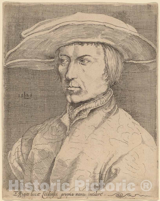 Art Print : Leyden After Albrecht DÃ¼rer, Self-Portrait, 1525 - Vintage Wall Art