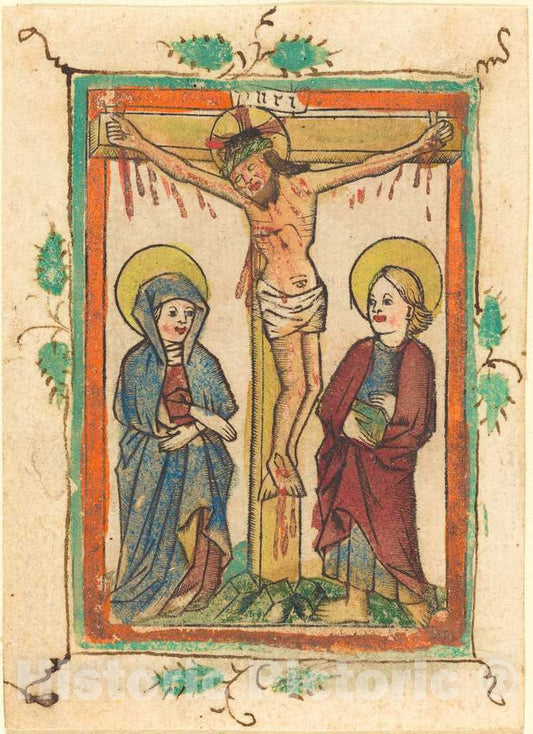 Art Print : The Crucifixion, c. 1460 - Vintage Wall Art
