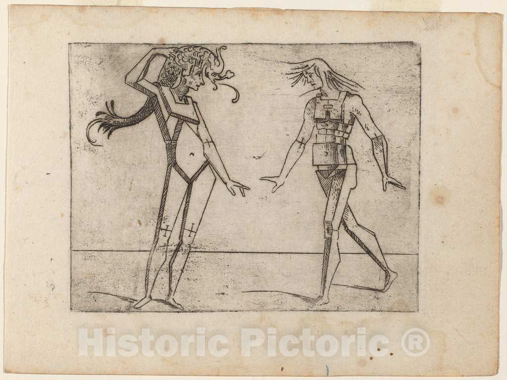 Art Print : Giovanni Battista Bracelli, from Bizzarie di varie Figure, 1624 - Vintage Wall Art