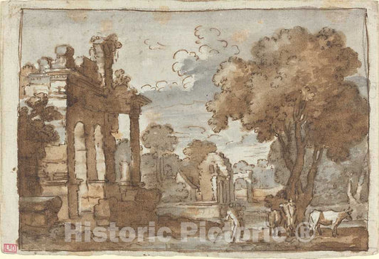 Art Print : Claude Lorrain, Landscape - Vintage Wall Art