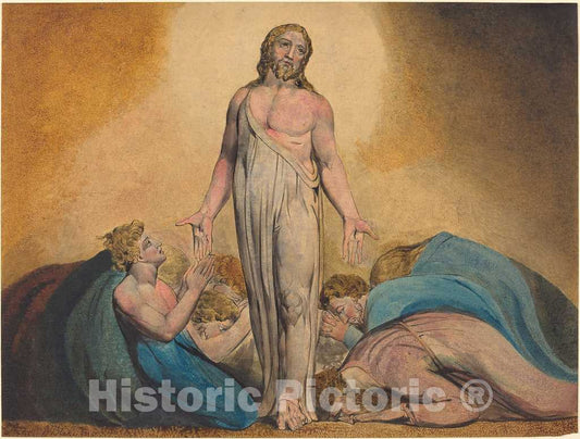 Art Print : William Blake, Christ Appearing to His Disciples After The Resurrection, c. 1795 - Vintage Wall Art