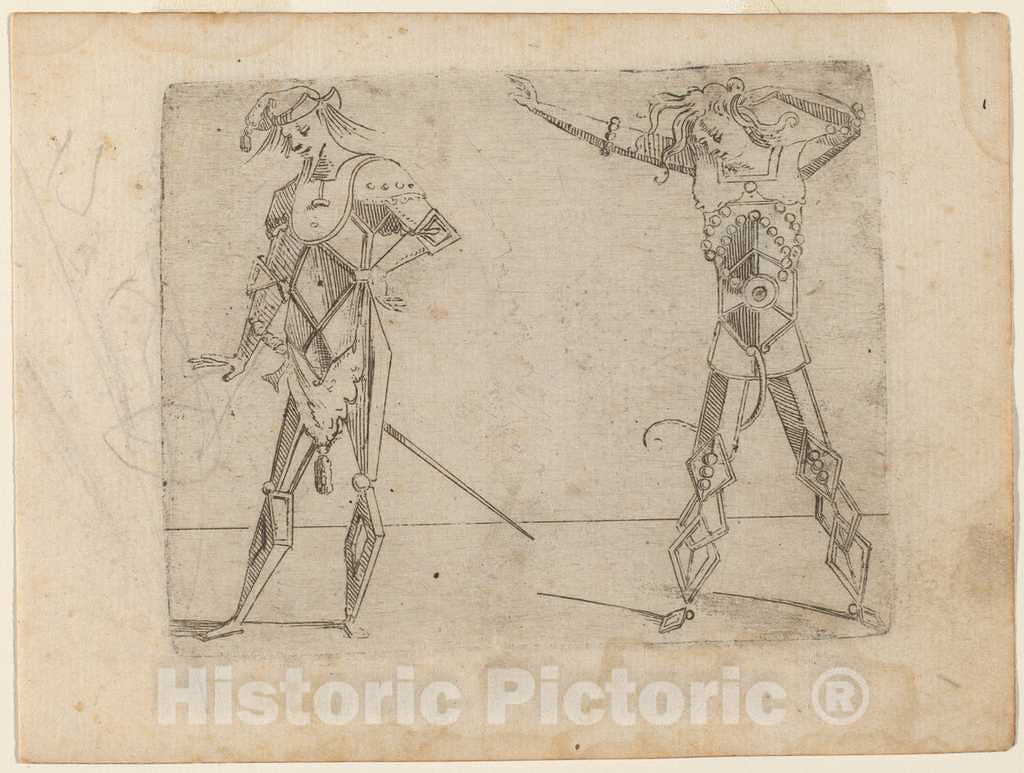 Art Print : Giovanni Battista Bracelli, from Bizzarie di varie Figure, 1624 - Vintage Wall Art