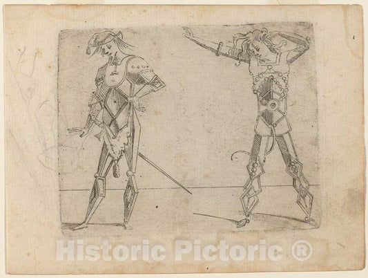 Art Print : Giovanni Battista Bracelli, from Bizzarie di varie Figure, 1624 - Vintage Wall Art
