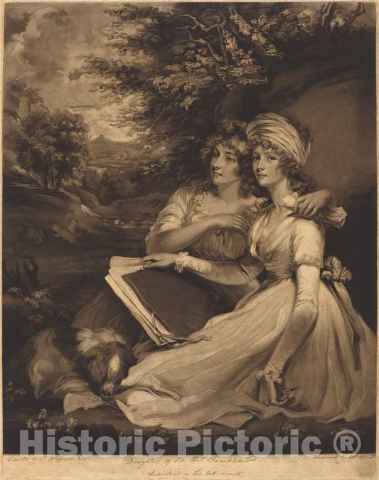 Art Print : Ward After Hoppner, The Daughters of Sir Thomas Frankland - Vintage Wall Art