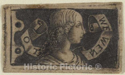 Art Print : Francesco Francia, Head of a Girl with Curly Hair, c.1490 - Vintage Wall Art