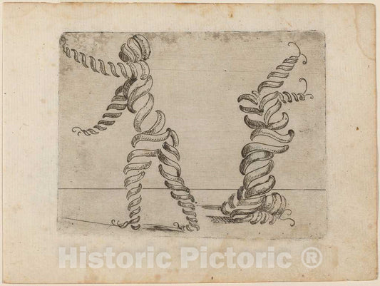 Art Print : Giovanni Battista Bracelli, from Bizzarie di varie Figure, 1624 - Vintage Wall Art