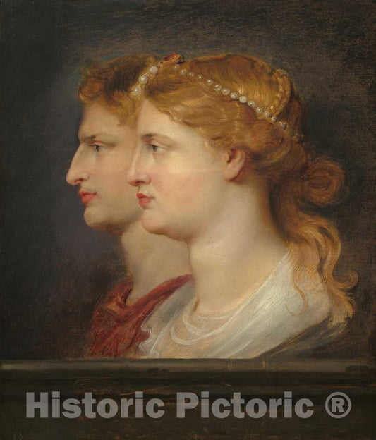 Art Print : Sir Peter Paul Rubens, Agrippina and Germanicus, c. 1614 - Vintage Wall Art