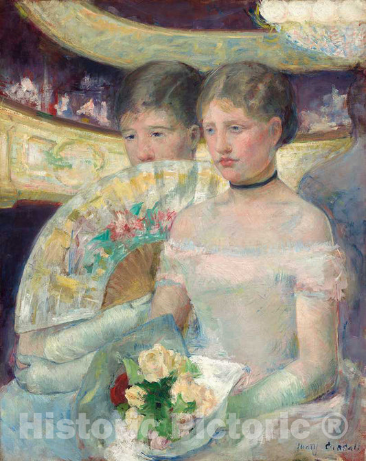 Art Print : Mary Cassatt, The Loge, c. 1878-1880 - Vintage Wall Art