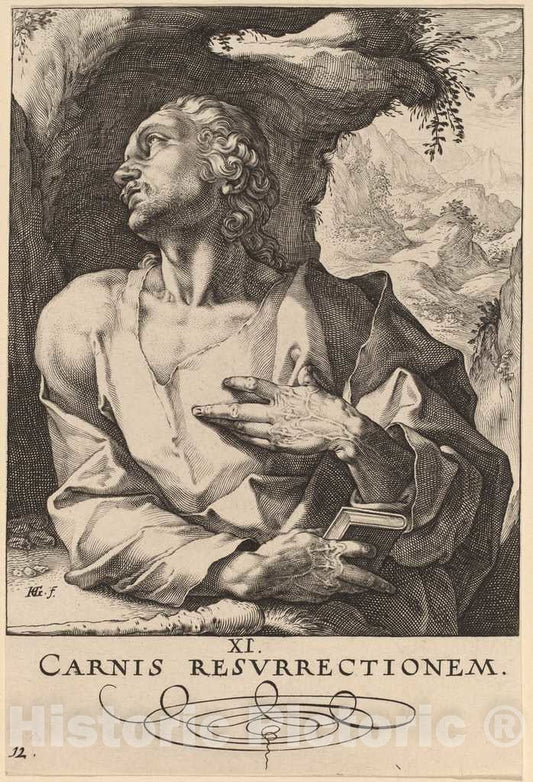 Art Print : Hendrik Goltzius, Saint Jude, 1589 - Vintage Wall Art