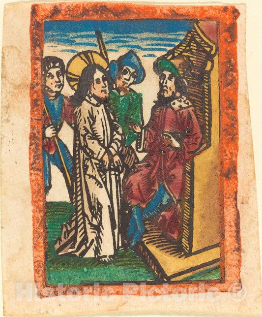 Art Print : Christ Before Pilate, c.1495 - Vintage Wall Art