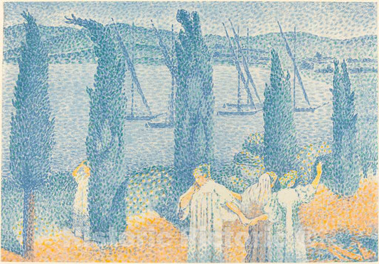 Art Print : Henri Edmond Cross, La Promenade, 1897 - Vintage Wall Art