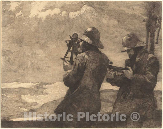 Art Print : Winslow Homer, Eight Bells, 1887 - Vintage Wall Art