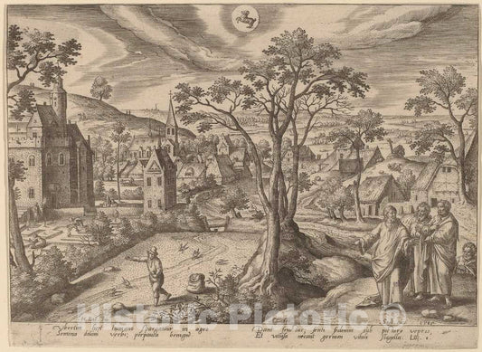 Art Print : Collaert After Hans BOL, The Seed is The Word of God (Aries), 1585 - Vintage Wall Art
