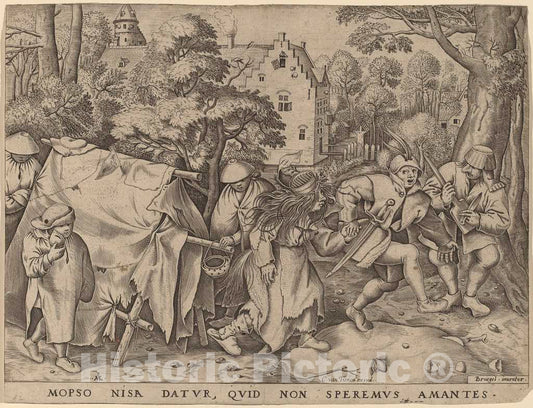 Art Print : Heyden After Bruegel, The Wedding of Mopsus and Nisa, in or After 1570 - Vintage Wall Art