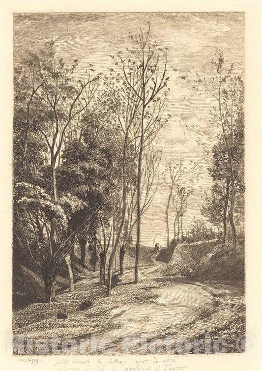 Art Print : Charles-FranÃ§ois Daubigny, Little Birds (Les Petits oiseaux), 1850 - Vintage Wall Art