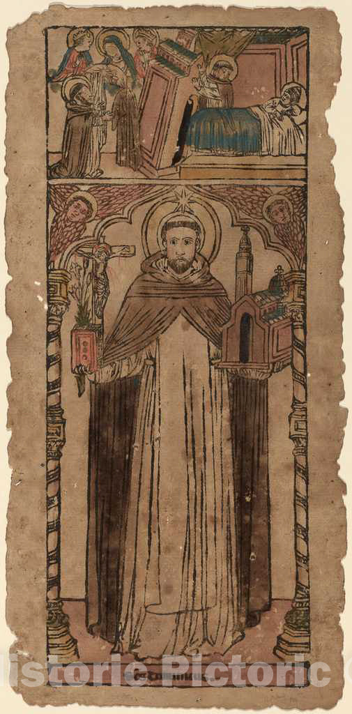 Art Print : Saint Dominic, c. 1450 - Vintage Wall Art