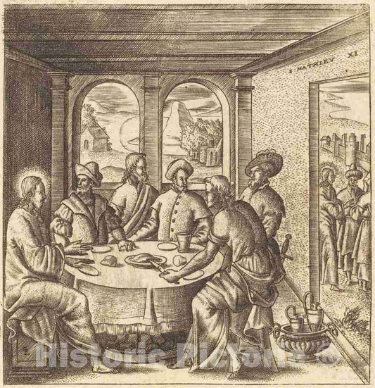Art Print : LÃ©onard Gaultier, Christ Teaching, c.1578 - Vintage Wall Art