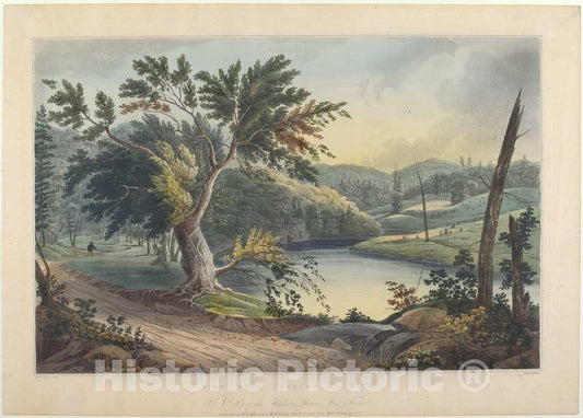 Art Print : Hill, After Guy Wall, View Near Jessup's Landing, 1821 - Vintage Wall Art