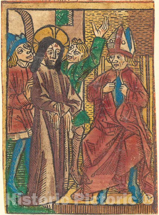 Art Print : Before Caiaphas, c. 1490 - Vintage Wall Art