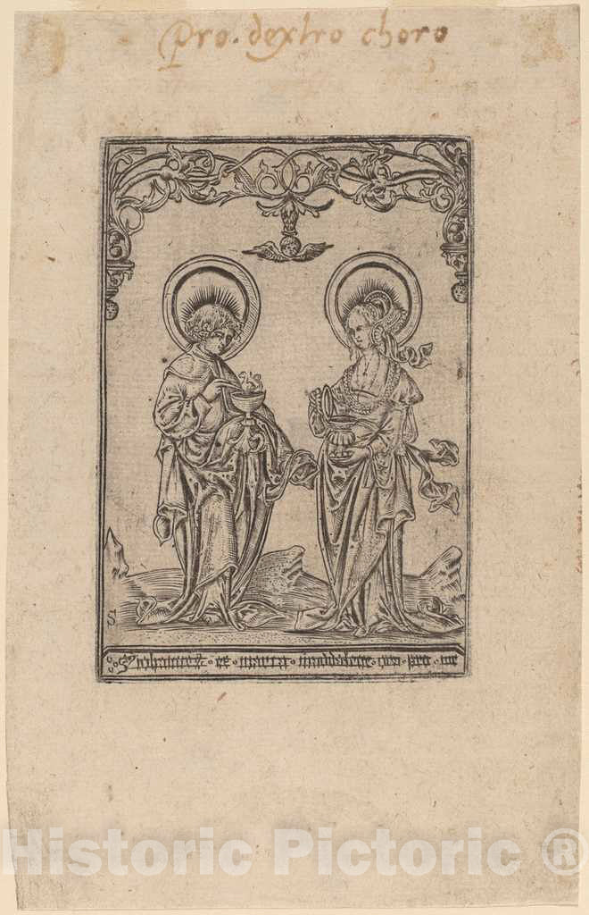 Art Print : Saint Mary Magdalene and Saint John The Evangelist - Vintage Wall Art