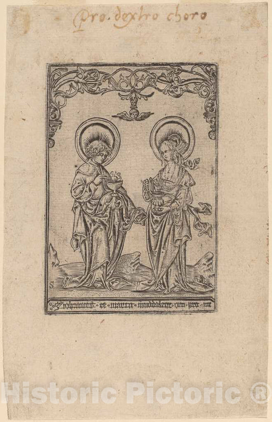Art Print : Saint Mary Magdalene and Saint John The Evangelist - Vintage Wall Art