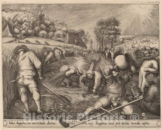 Art Print : Heyden After Bruegel, Summer, 1570 - Vintage Wall Art