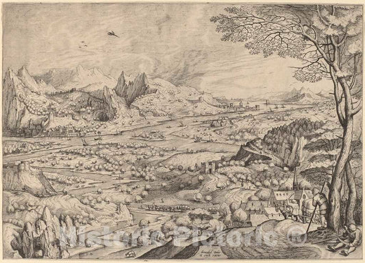 Art Print : Doetechum After Brugel The Elder, Solicitudo Rustica (Rustic Concerns), c.1556 - Vintage Wall Art