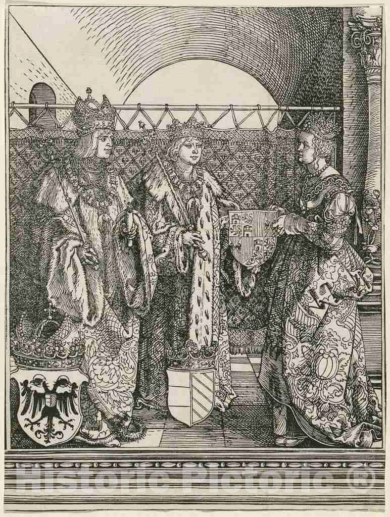 Art Print : Albrecht DÃ¼rer, The Betrothal of Philip The Fair with Joan of Castile, 1515 - Vintage Wall Art