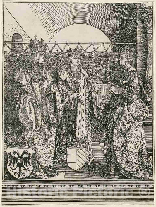 Art Print : Albrecht DÃ¼rer, The Betrothal of Philip The Fair with Joan of Castile, 1515 - Vintage Wall Art