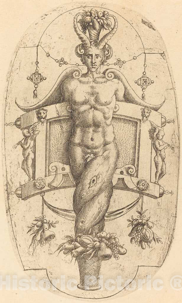 Art Print : Jean Mignon, Horned Genius - Vintage Wall Art