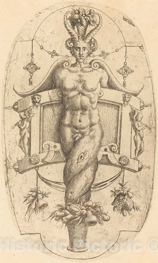 Art Print : Jean Mignon, Horned Genius - Vintage Wall Art