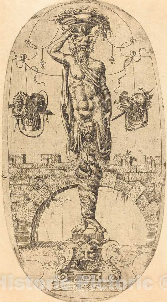 Art Print : Jean Mignon, Satyr with Twisted Legs - Vintage Wall Art