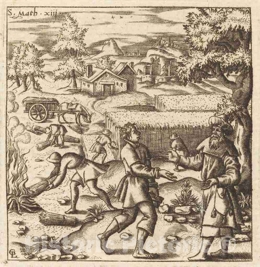 Art Print : LÃ©onard Gaultier, Parable of Weeds in The Wheat, c.1578 - Vintage Wall Art