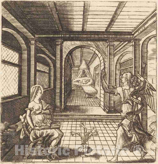 Art Print : LÃ©onard Gaultier, The Annunciation, c.1578 - Vintage Wall Art