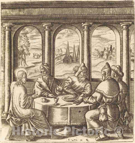 Art Print : LÃ©onard Gaultier, Christ Teaching, c.1578 - Vintage Wall Art