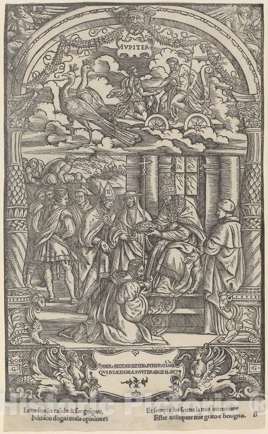 Art Print : Gabriele Giolito de' Ferrara, Jupiter, 1534 - Vintage Wall Art