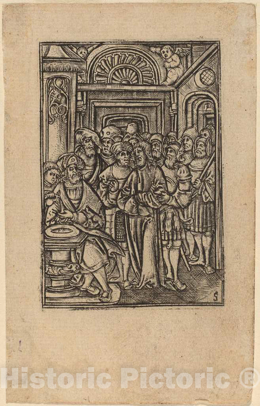 Art Print : Pilate Washing His Hands - Vintage Wall Art