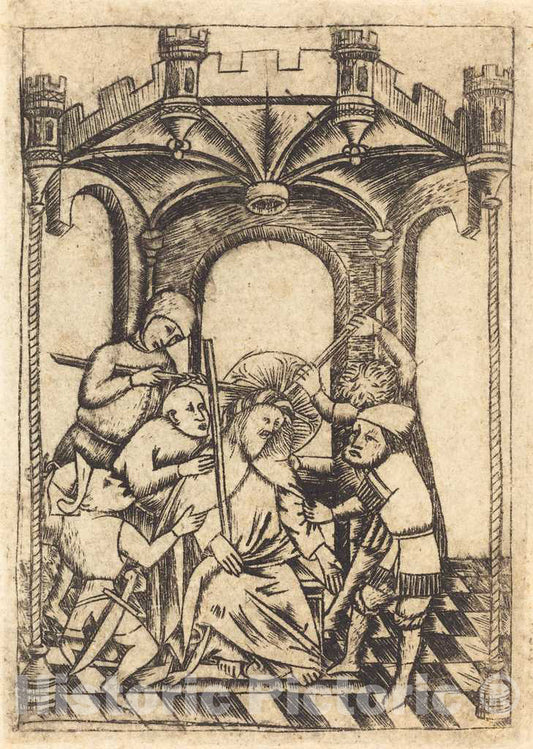 Art Print : The Crowning with Thorns, c.1445 - Vintage Wall Art