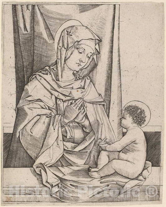 Art Print : Benedetto Montagna, The Virgin and Child, c. 1502 - Vintage Wall Art