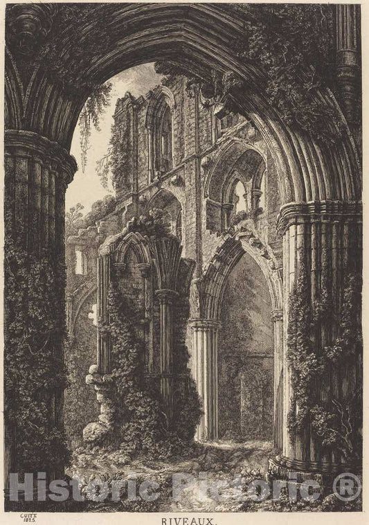 Art Print : George Cuitt The Younger, Riveaux, 1825 - Vintage Wall Art