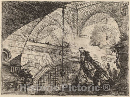 Art Print : Giovanni Battista Piranesi, The Arch with a Shell Ornament, c.1750 - Vintage Wall Art