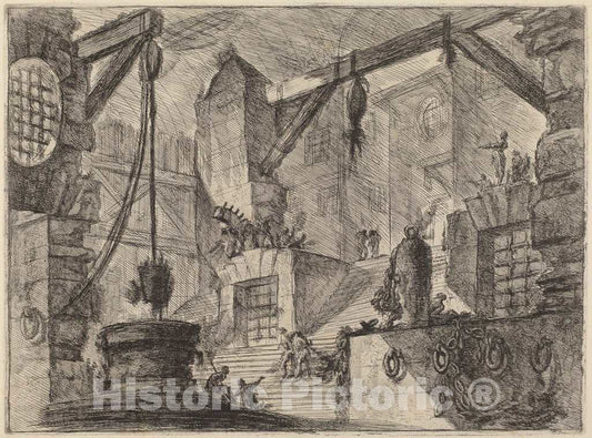 Art Print : Giovanni Battista Piranesi, The Well, c.1750 - Vintage Wall Art