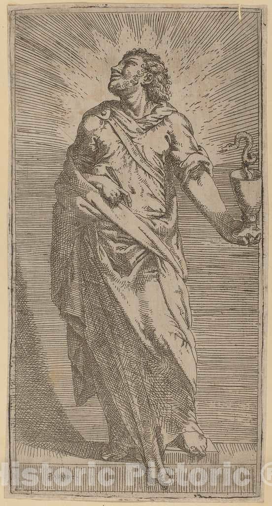Art Print : Bartolomeo Passarotti, Saint John The Evangelist, c.1563 - Vintage Wall Art