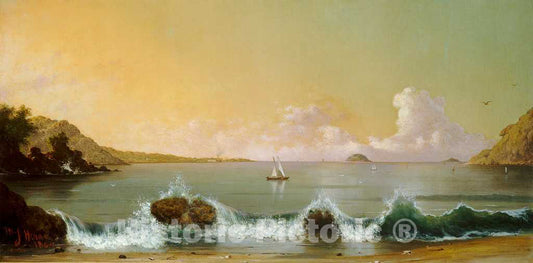 Art Print : Martin Johnson Heade, Rio de Janeiro Bay, 1864 - Vintage Wall Art