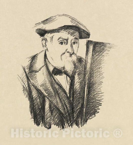 Art Print : Paul CÃ©zanne, Self-Portrait, 1899 - Vintage Wall Art