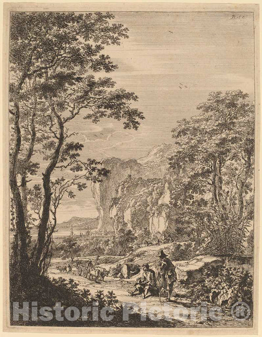 Art Print : Jan Both, The Ox-Cart: View Between Ancona and Sinigaglia - Vintage Wall Art
