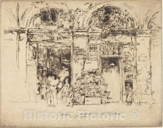 Art Print : James McNeill Whistler, Sunflowers, Rue des Beaux-Arts, c.1893 - Vintage Wall Art