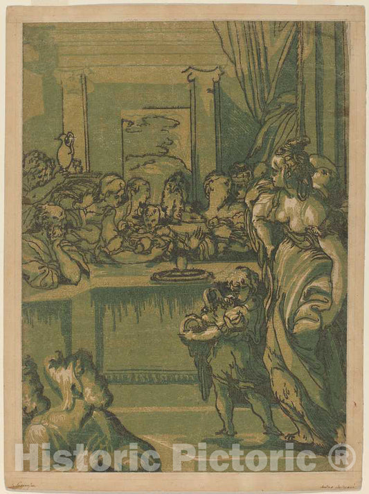 Art Print : Parmigianino Porta, The Presentation in The Temple - Vintage Wall Art