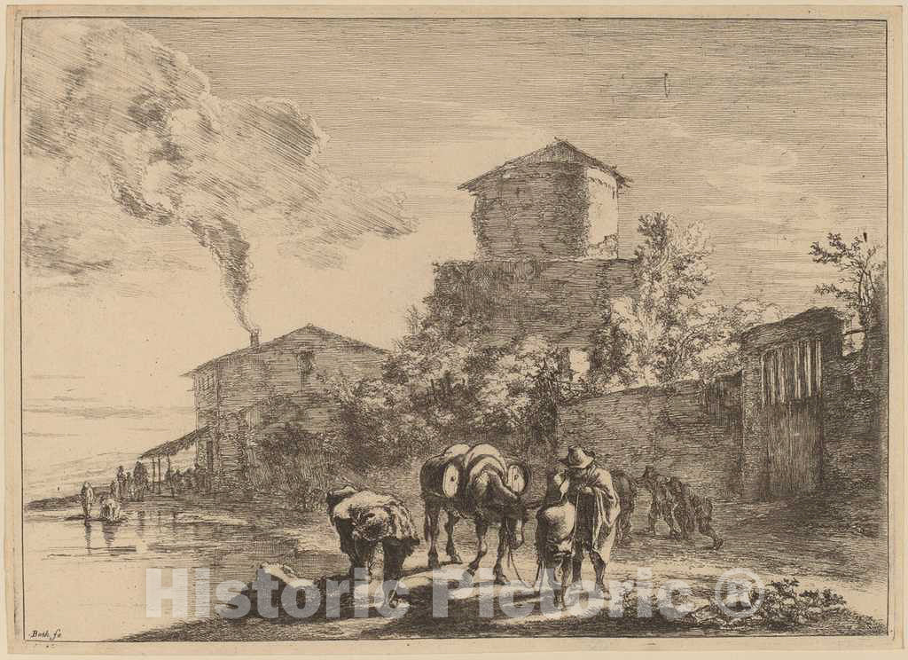 Art Print : Jan Both, The Hinny Drover, via Appia - Vintage Wall Art